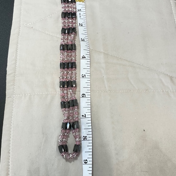2/$15 Magnetite & pink faceted beads multifunctional bracelet/necklace - Picture 10 of 14